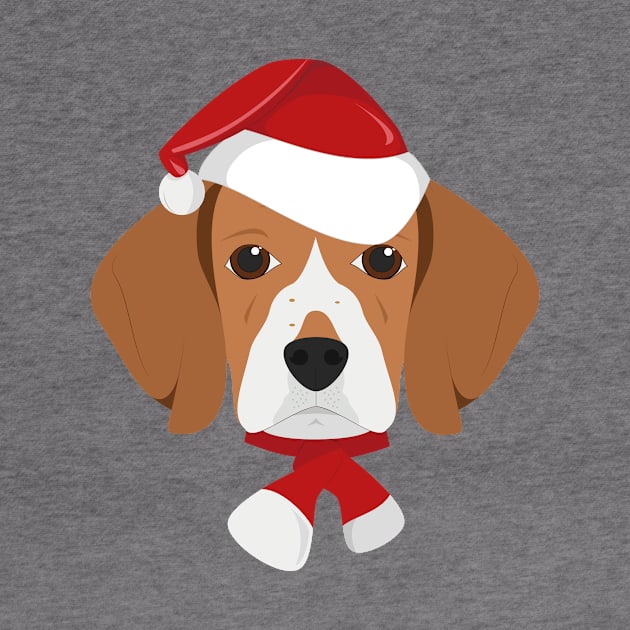 Santa Beagle Dog by JunkyDotCom